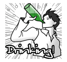 Drinking People (Animation) ENG.ver sticker #14798815