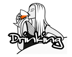 Drinking People (Animation) ENG.ver sticker #14798816