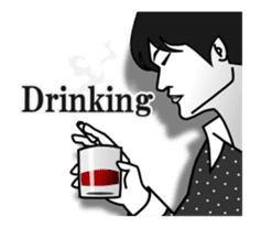 Drinking People (Animation) ENG.ver sticker #14798817