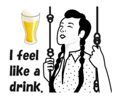 Drinking People (Animation) ENG.ver sticker #14798836