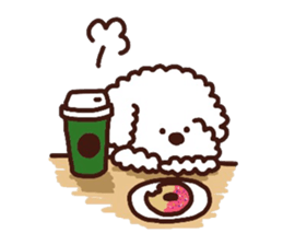 Toypoodle loafs around at home 3 sticker #14798906