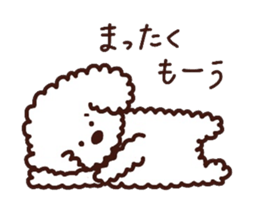 Toypoodle loafs around at home 3 sticker #14798917