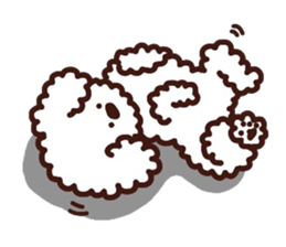 Toypoodle loafs around at home 3 sticker #14798924