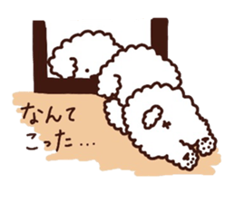 Toypoodle loafs around at home 3 sticker #14798926