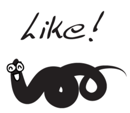 black worm sticker #14799184
