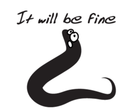 black worm sticker #14799188