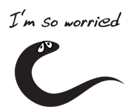 black worm sticker #14799190