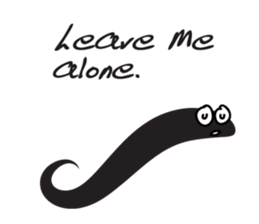 black worm sticker #14799192