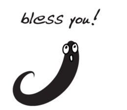 black worm sticker #14799196