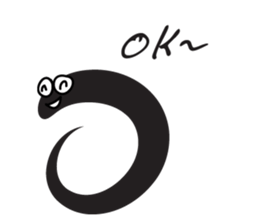 black worm sticker #14799198