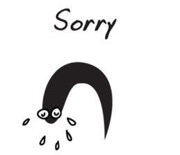 black worm sticker #14799203