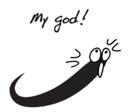 black worm sticker #14799204