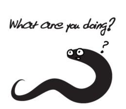 black worm sticker #14799207