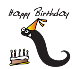 black worm sticker #14799208