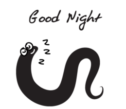 black worm sticker #14799217