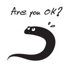 black worm sticker #14799218