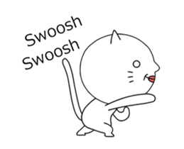 ultra high speed motion cat EG sticker #14799496