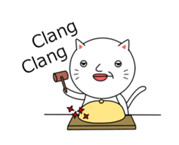 ultra high speed motion cat EG sticker #14799499