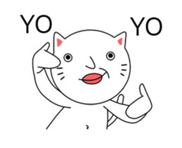 ultra high speed motion cat EG sticker #14799509