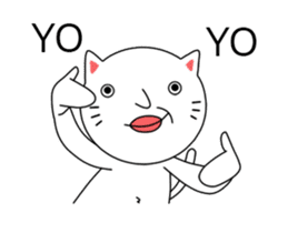 ultra high speed motion cat EG sticker #14799509