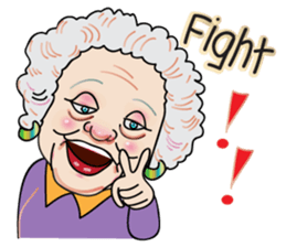 grand mom and her family sticker #14800543
