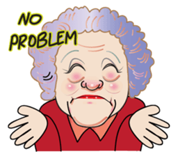 grand mom and her family sticker #14800545