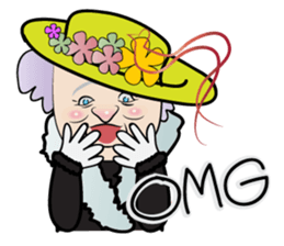 grand mom and her family sticker #14800546