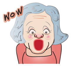 grand mom and her family sticker #14800547