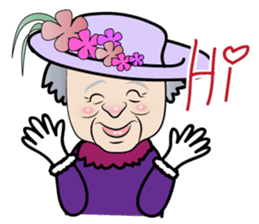 grand mom and her family sticker #14800551