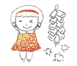 Red circle dot girl Part.2 (I) sticker #14801584