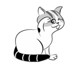 Platoo funny cat sticker #14802381