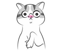 Platoo funny cat sticker #14802389