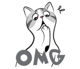 Platoo funny cat sticker #14802393