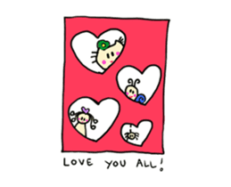 Dinkyneko & Friends #9 _LOVE (anime) sticker #14802420