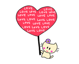 Dinkyneko & Friends #9 _LOVE (anime) sticker #14802424