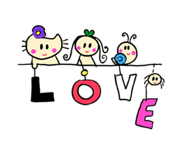 Dinkyneko & Friends #9 _LOVE (anime) sticker #14802425