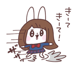 Long hair girl rabbit 2 sticker #14802995