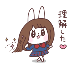 Long hair girl rabbit 2 sticker #14802996