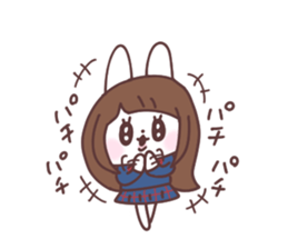 Long hair girl rabbit 2 sticker #14802999