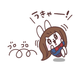 Long hair girl rabbit 2 sticker #14803000