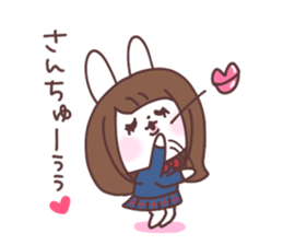 Long hair girl rabbit 2 sticker #14803006