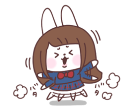 Long hair girl rabbit 2 sticker #14803007