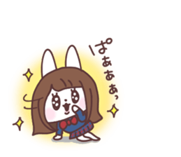 Long hair girl rabbit 2 sticker #14803009