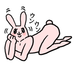 angry rabbit usami sticker #14803016