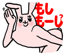 angry rabbit usami sticker #14803017
