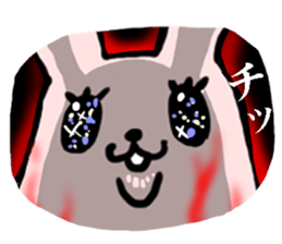 angry rabbit usami sticker #14803021