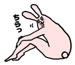 angry rabbit usami sticker #14803024