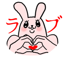 angry rabbit usami sticker #14803028