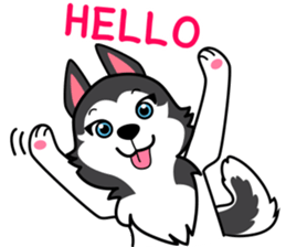 Lovely siberian husky dog sticker #14803190