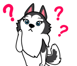 Lovely siberian husky dog sticker #14803194